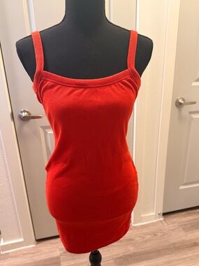 wild fable Orange Ribbed Tank Dress